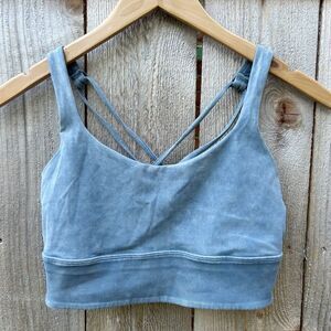 Lululemon Faded Blue Ribbed Bra